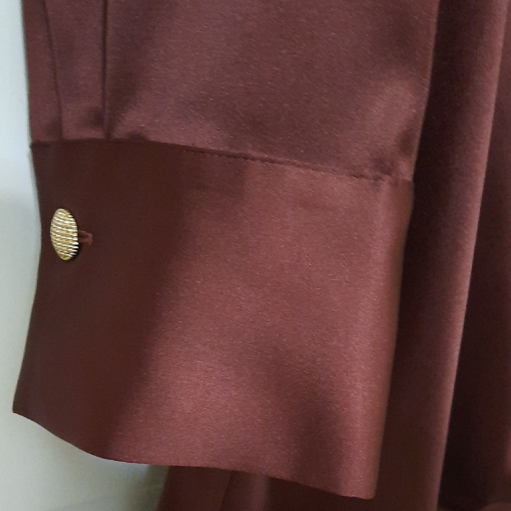 Gianni Bini Rich Burgundy/brown Long Sleeve Dress - Picture 8 of 13
